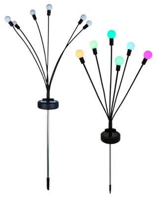 Obrázok produktu pre Verk 12396 Solární LED zahradní světla, 6 RGB kuliček, 70 cm, 2 ks