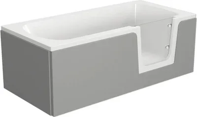 Produktbild von Badewanne mit Tür rechts SCHULTE Q1 75 x 170 cm alpinweiß glänzend mit befliesbarer Front- und Seitenverkleidung D80082R
