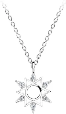Produktbild von Kette Sonne: Damen Halskette Silber 925