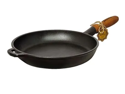 Obrázek produktu pro BELIS Litinová pánev 24 cm, Maysternya s dřevěnou rukojetí