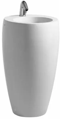 Produktbild von LAUFEN Alessi one Waschtisch mit integrieter Säule, 1 Hahnloch mittig, mit Überlauf, 530x530, H8119724001041