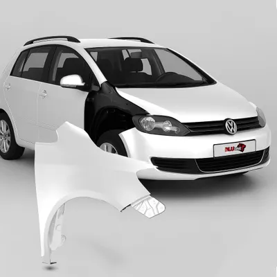 Productafbeelding van BLU Spatbord geschikt voor Volkswagen Golf V+ / Golf 5 PLUS LB9A Rechts Wit CandyWeiss | 2005-2009 | Voorzijde | Gelakt | Montageklaar