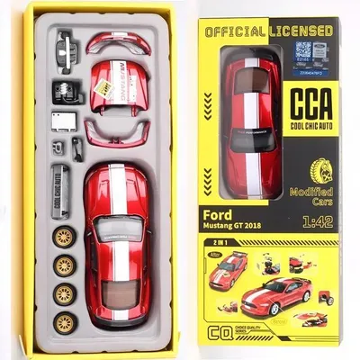 Obrázek produktu pro Kovový model auta - 1:42 Ford Mustang GT + příslušenství. Červené