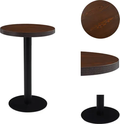 Zdjęcie produktu dla vidaXL Stół bistro ciemnobrązowy 50 cm MDF - Stoły jadalniane
