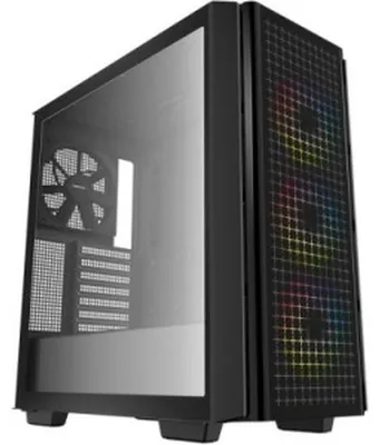 Zdjęcie produktu dla DeepCool CG380 3F, Midi Tower, PC, Czarny, ITX, micro ATX, Kopolimer akrylonitrylo-butadieno-styrenowy (ABS), SGCC (stal ocynkowana ogniowo), Szkło hartowane, 17,6 cm