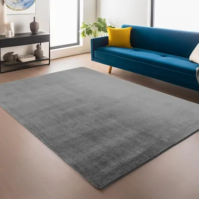 Zdjęcie produktu dla Ayyildiz | Dywan Pluszowy Joy - 240 cm x 340 cm - Ciemny Szary - Miękki i Antypoślizgowy