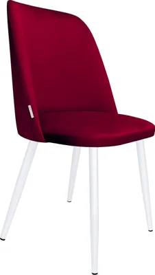 Produktbild von Samtiges Sessel GOYA MG31 mit weißen Beinen. Moderner Sessel für Wohnzimmer, Esszimmer und Küche
