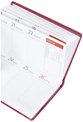 Produktbild von rido/idé Wochenkalender Modell TM 17/contacter 2023 Blattgröße 8,7 x 15,3 cm bordeaux, 7012212293