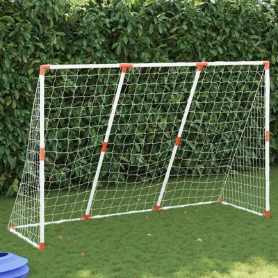 Produktbild von Möbel Fußballtor für Kinder mit Bällen 2-in-1 Weiß 184x64x124 cm - Sonstiges Fußballzubehör 4008437