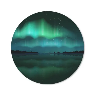 Produktbild von MuchoWow® Mauspad Mousepad Nordlichter - Himmel - Nacht 50x50 cm - Mousepads - Maus Mat - Pad - Mausunterlage - Vinyl