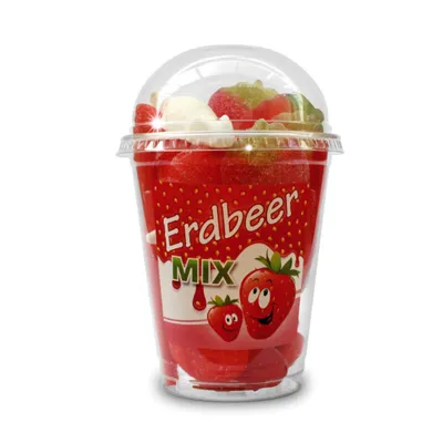 Produktbild von Snack Service Erdbeer MIX Becher Frucht und Schaumgummi Mischung 200g