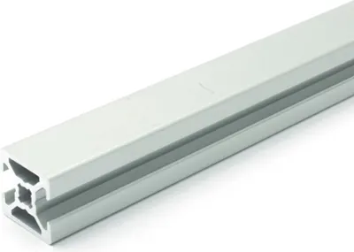 Produktbild von Länge 210mm - Design-Aluminiumprofil 20x20L 2 Nuten verdeckt 180 Grad B-Typ Nut 6 (leicht), silber eloxiert. Aluminium Profil 20x20 Alu Profil 20 x 20