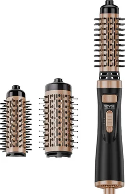 Produktbild von VEVOR Warmluftbürste, Hairstyler, Ionen-Föhnbürste mit 38 & 50 mm keramikbeschichtetem Kopf, 4-in-1-Airstyler & Volumizer, 3-Temperatur-Föhnbürste