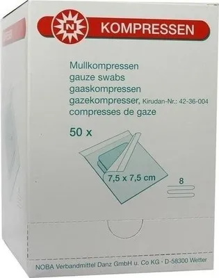 Immagine prodotto di MULLKOMPRESSEN 7,5X7,5CM 8F STERIL, 50X2 St COM