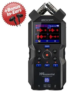 Zdjęcie produktu dla Rejestrator dźwięku Zoom H4essential + słuchawki douszne w prezencie