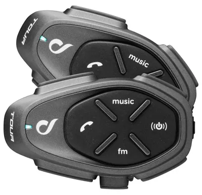 Produktbild von Interphone TOUR HD Motorrad-Sprechanlage 1500 m 2 Stück Schwarz