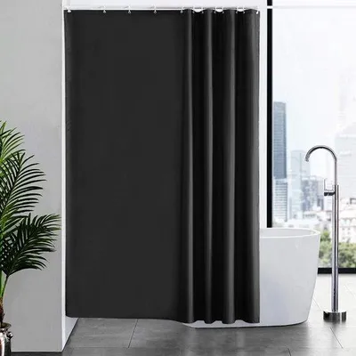 Produktbild von Unyqoos® schimmelfester Duschvorhang aus Textil 180x200 cm inklusive Ringen