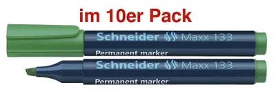 Image de Schneider 50-113304 10 Schneider Maxx 133 Permanentmarker grün 1,0 - 4,0 mm