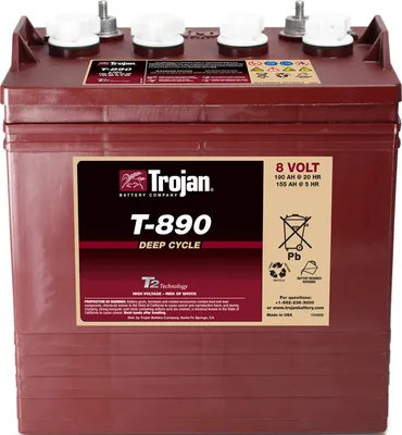 Produktbild von Trojan T-890 8V 190Ah Deep Cycle Traktionsbatterie ELPT-Anschluss