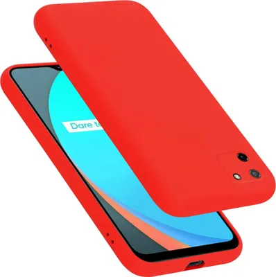 Produktbild von Cadorabo Schutzhülle für Realme C11 2020 Hülle in Rot Handyhülle Case Cover TPU Etui