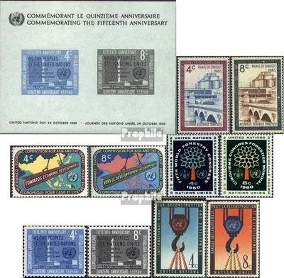 Produktbild von Briefmarken UNO - New York 1960 Mi 84-93 (kompl.Ausg.) Jahrgang 1960 komplett postfrisch Sondermarken