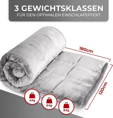 Produktbild von Heimwert Gewichtsdecke Therapiedecke weighted blanket - Schwere Decke für GEBORGENHEIT und TIEFEN Schlaf schwere Bettdecke Therapiedecke 6.0 kg