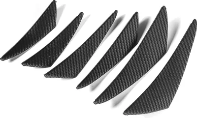 Obrázok produktu pre 6ks karbónových vlákien Textúra automobilového nárazníka Fin Canard Splitter Diffuser Valence Spoiler Lip