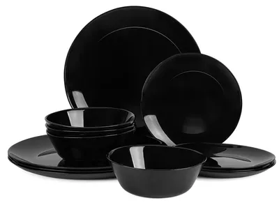 Image de Service de table en verre opal, 12 pièces, pour 4 personnes