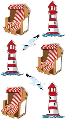 Produktbild von ROESSLER PAPIER Sticker Maritim