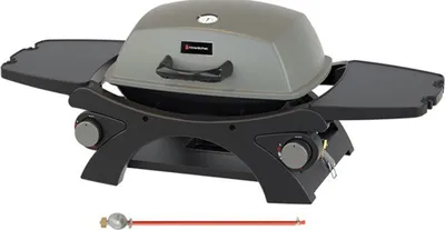 Produktbild von KitchenBrothers Gasgrill - Tischmodell Barbecue - Tischgrill - Antihaftbeschichtung - 37x48 cm Grillfläche - Schwarz