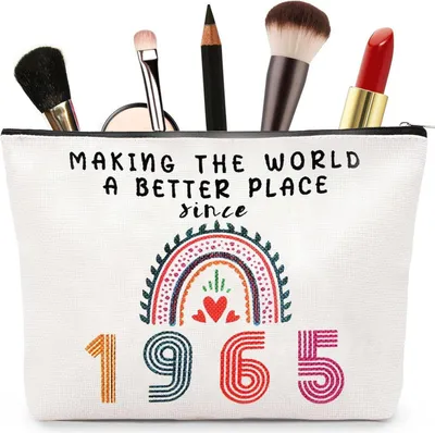 Image de Trousse de maquillage Aucuu Femme, 60ème anniversaire Trousse de maquillage, Sac de maquillage, Cadeaux 60