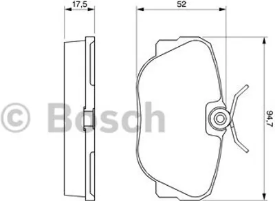 Produktbild von Bosch Bremsbelagsatz, Scheibenbremse Vorderachse 0 986 491 730