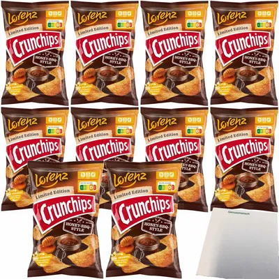 Produktbild von Lorenz Crunchips Honey-BBQ-Style VPE (10x130g Packung) + usy Block