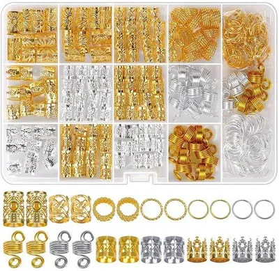 Obrázek produktu pro Vlasové příčesky, doplňky, sponky do vlasů, kontrola, zlato, 262 komponentů