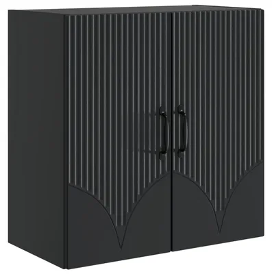 Image de Armoire murale vidaXL noire 59 x 31 x 60 cm en aggloméré