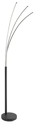 Produktbild von LED-Stehlampe - H 188 cm - 3-flammig - Schwarz - Weiß - Kunststoff - Metall - dimmbar