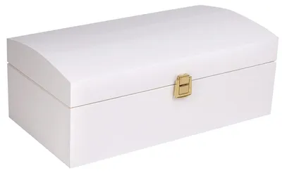 Productafbeelding van Creative Deco XXL Witte Grote Houten Doos, 34,5 x 18 x 13,8 cm
