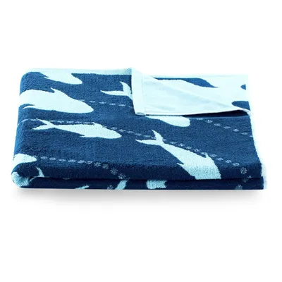 Produktbild von Badetuch Handtuch Strandtuch XXL Badehandtuch 90x180 cm Baumwolle Wendetuch Fisch Strudel