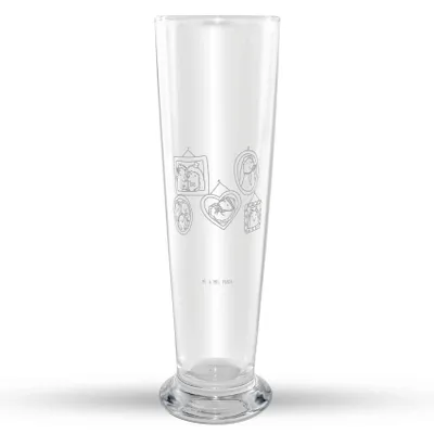 Produktbild von Mr. & Mrs. Panda Weizenbier Glas Igel Familie - Transparent - Geschenk, Weißbierglas, Bier, Mr Mrs Weizenglas, Bierglas, Bilder, Bruder, Glück, Liebe, Weizen, Muttertag