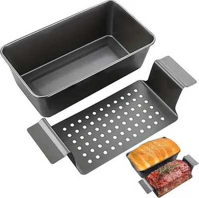 Productafbeelding van Broodvorm Rechthoekig met Uitneembaar Rooster - Koolstofstaal Bakvorm voor Toastbrood en Cake