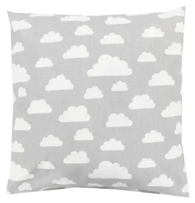 Produktbild von TupTam Kinder Kissenbezug Kissenhülle Dekorativ Gemustert, Farbe: Wolken Grau / Weiß, Größe: 40 x 80 cm