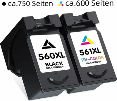 Produktbild von 560XL 561XL druckerpatronen Kompatibel für Canon PG-560 XL CL-561 XL für PIXMA TS5350 TS5351 TS5352 TS5353 TS7450 TS7451 Drucker, 2er Set