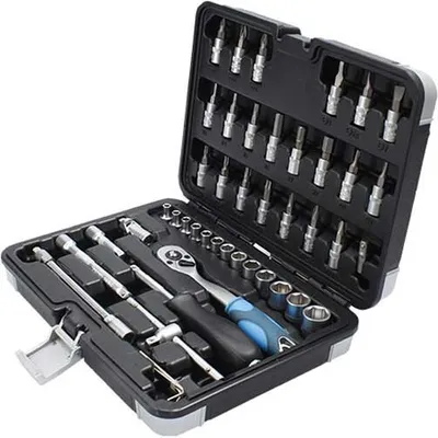 Produktbild von Ferrestock Fsksoc046 Werkzeugkasten 46 P Schwarz  Schwarz One Size