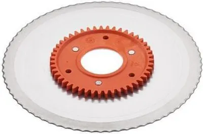 Produktbild von ritter Ersatzmesser 519.107 gezahnt Wellenschliffmesser mit orangem Zahnrad passend zu Ritter Classico1, Icaro7