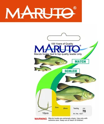 Produktbild von Maruto Match Schleienhaken gebunden - 10 gebundene Angelhaken 70cm, Gr./Durchmesser/Tragkraft:Gr. 18 /1.5kg /0.12mm