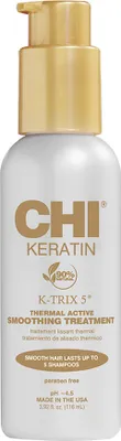 Produktbild von CHI Keratin K-Trix 5 Thermal Active Smoothing Treatment glättende Styling-Milch für raues und widerspenstiges Haar 116 ml