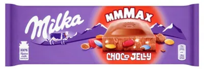 Zdjęcie produktu dla Czekolada mleczna Milka z żelkami, drażami kakaowymi i cukierkami strzelającymi 250g
