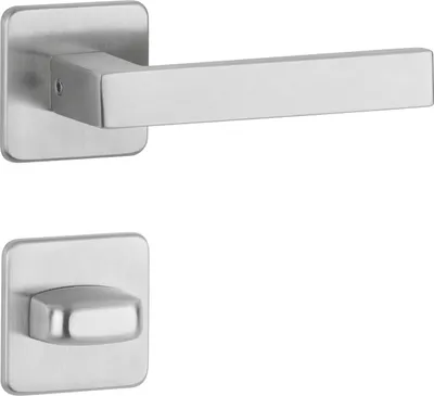 Produktbild von FELGNER Drückergarnitur Parma (Lochung: WC, Oberfläche: Edelstahl) Lochung: WC Oberfläche: Edelstahl