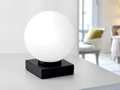 Produktbild von Tischleuchte Enoire Schwarz-Weiß Höhe 17,5cm