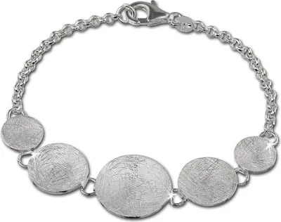 Immagine prodotto di Bracciale da donna SilberDream, modello Linse, in argento sterling opaco, lunghezza 19 cm, colore argento, codice prodotto SDA426